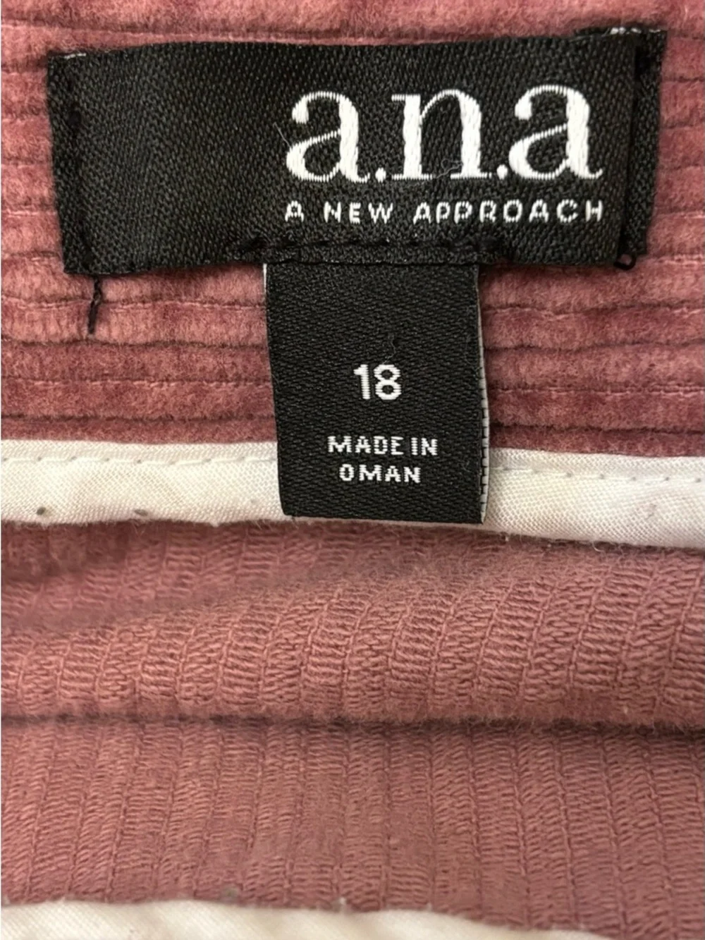 a.n.a Rose Corduroy‎ Mini Skirt Size 18